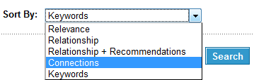 LinkedIn Search Results Sorting by Number of Connections LinkedIn Search Results Sorting by Number of Connections