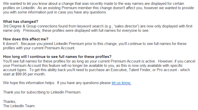 Now Premium on LinkedIn: Full Names of 3rd level & Group Connections Now Premium on LinkedIn: Full Names of 3rd level & Group Connections