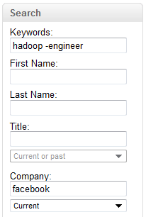 LinkedIn supports the minus sign for NOT