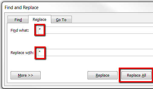 How to use Word's Find and Replace to convert smart quotes into straight quotes