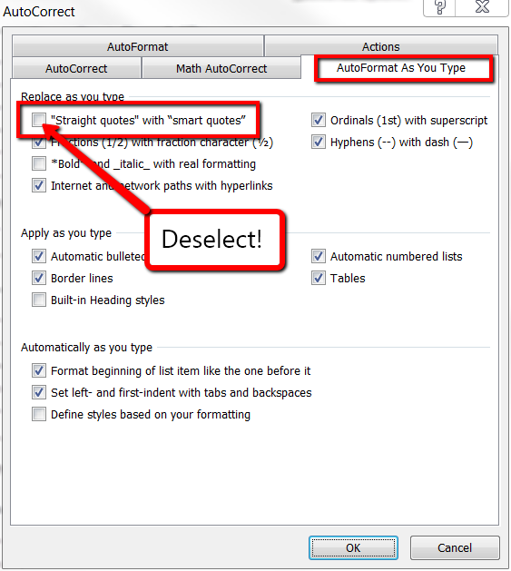 How to change the default quotation mark format in Microsoft Word to be able to create, save, and copy and paste Boolean search strings containing exact phrases directly into sites such as LinkedIn, Monster, Dice, Careerbuilder, Google, Bing, and most ATS's